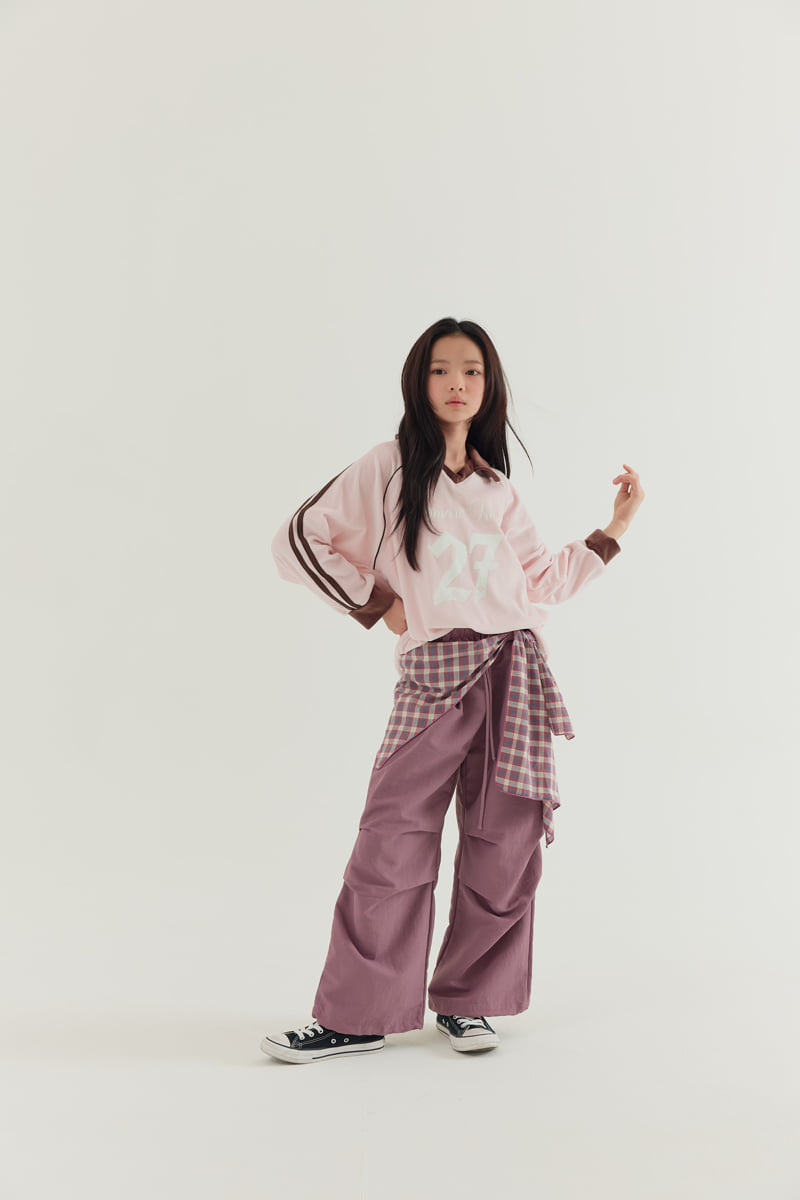 Lilas - Korean Children Fashion - #stylishchildhood - Plaid Duet Pants - 7