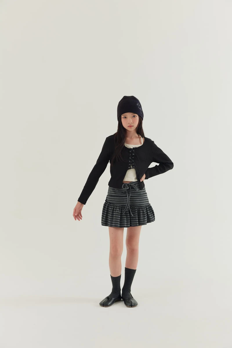 Lilas - Korean Children Fashion - #toddlerclothing - Choi Ae Striped Skirt - 4