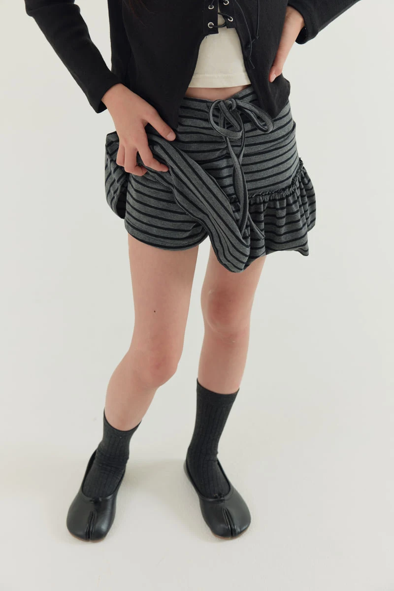 Lilas - Korean Children Fashion - #todddlerfashion - Choi Ae Striped Skirt - 2