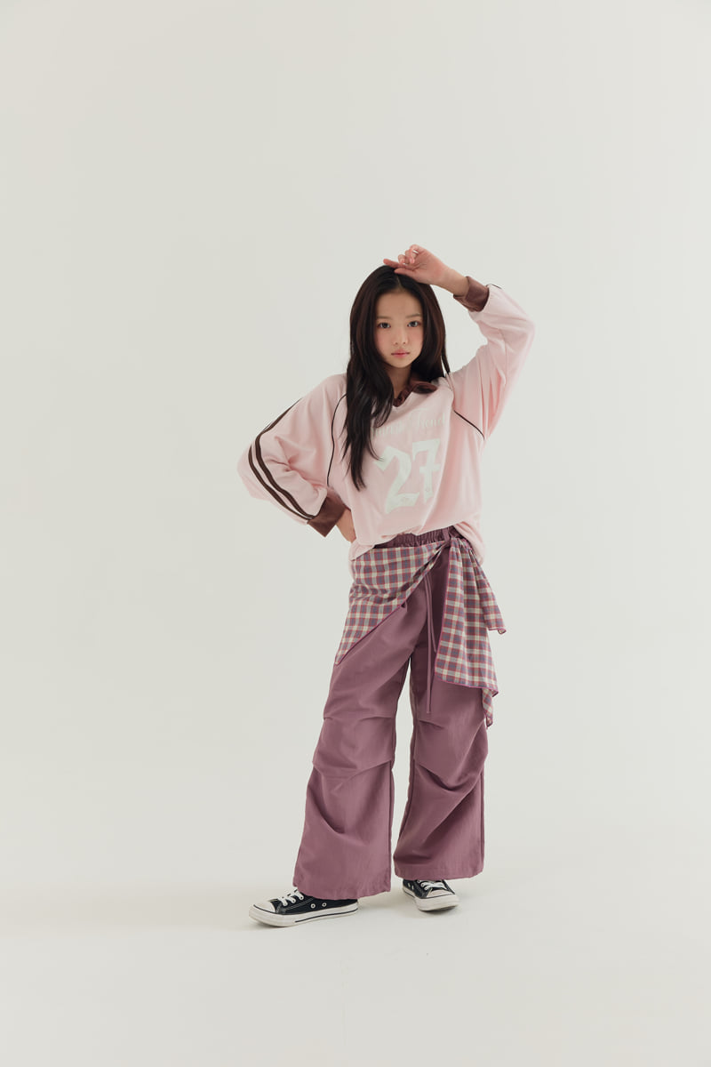 Lilas - Korean Children Fashion - #toddlerclothing - Plaid Duet Pants - 6