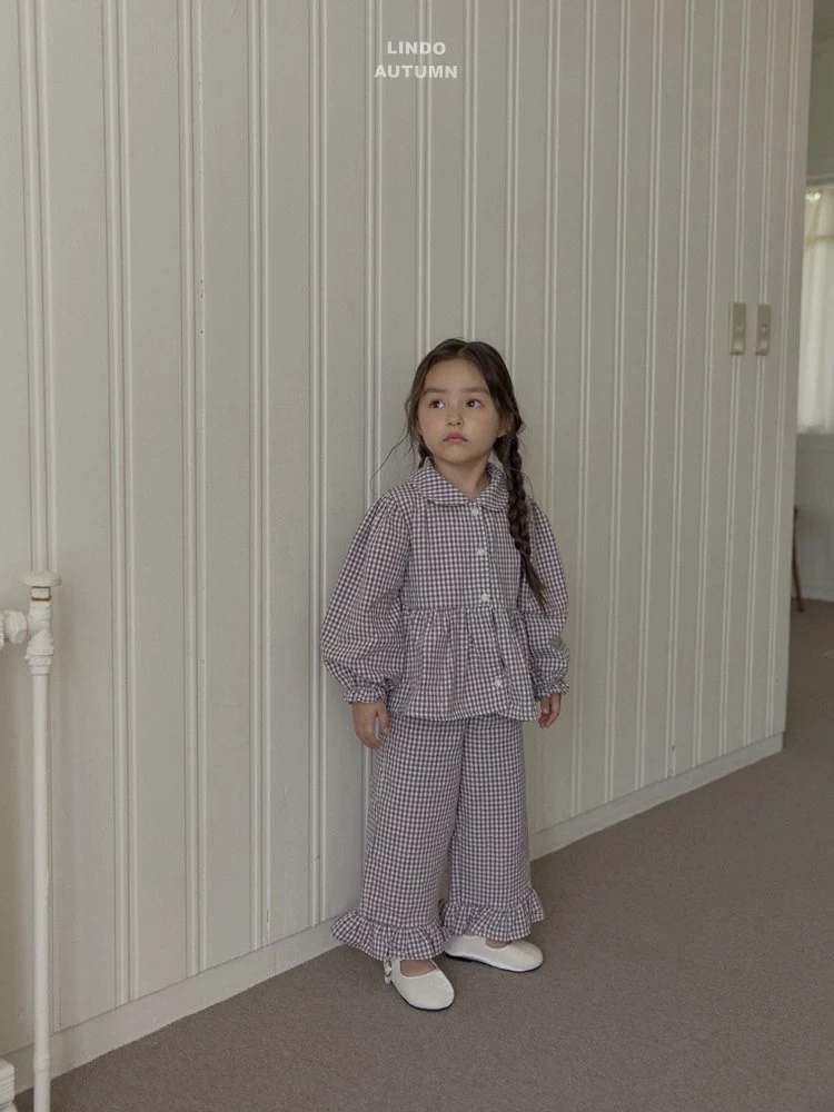 Lindo - Korean Children Fashion - #childofig - Sweet Check Blouse - 5