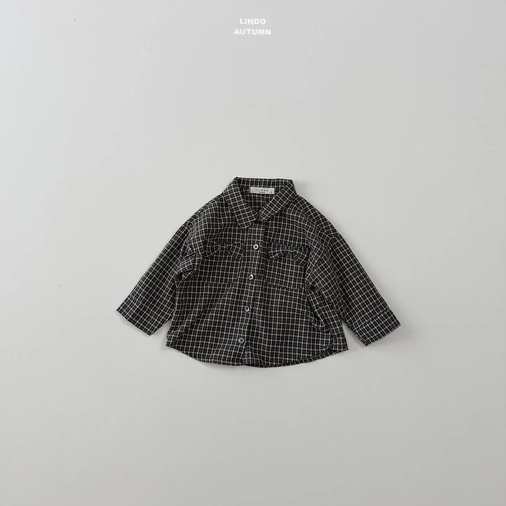Lindo - Korean Children Fashion - #childofig - Ribbon Check Placket Shirt - 3