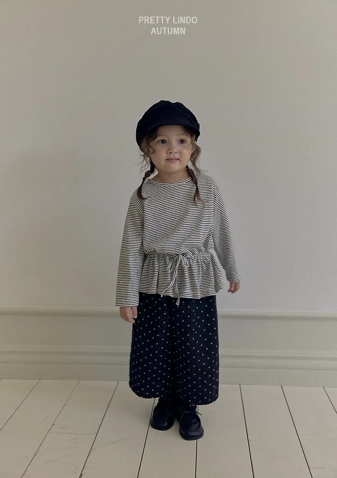 Lindo - Korean Children Fashion - #childrensboutique - Striped Ruched Tee - 12