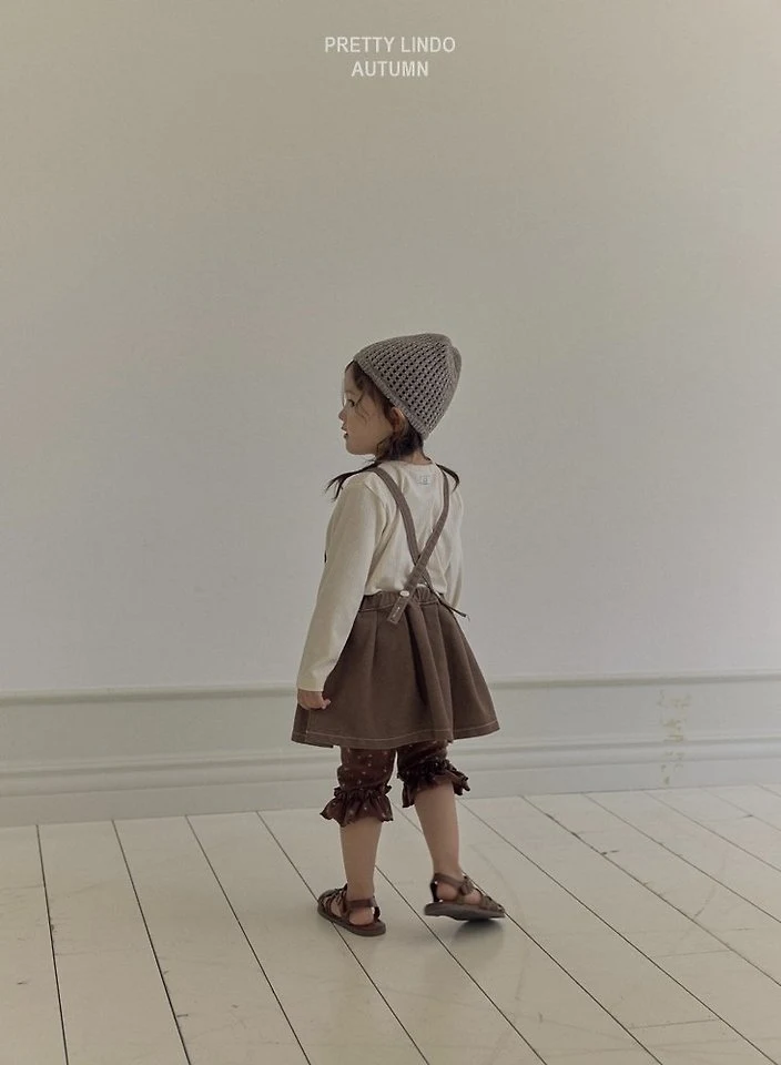 Lindo - Korean Children Fashion - #childrensboutique - Twill Dungaree Dress - 10