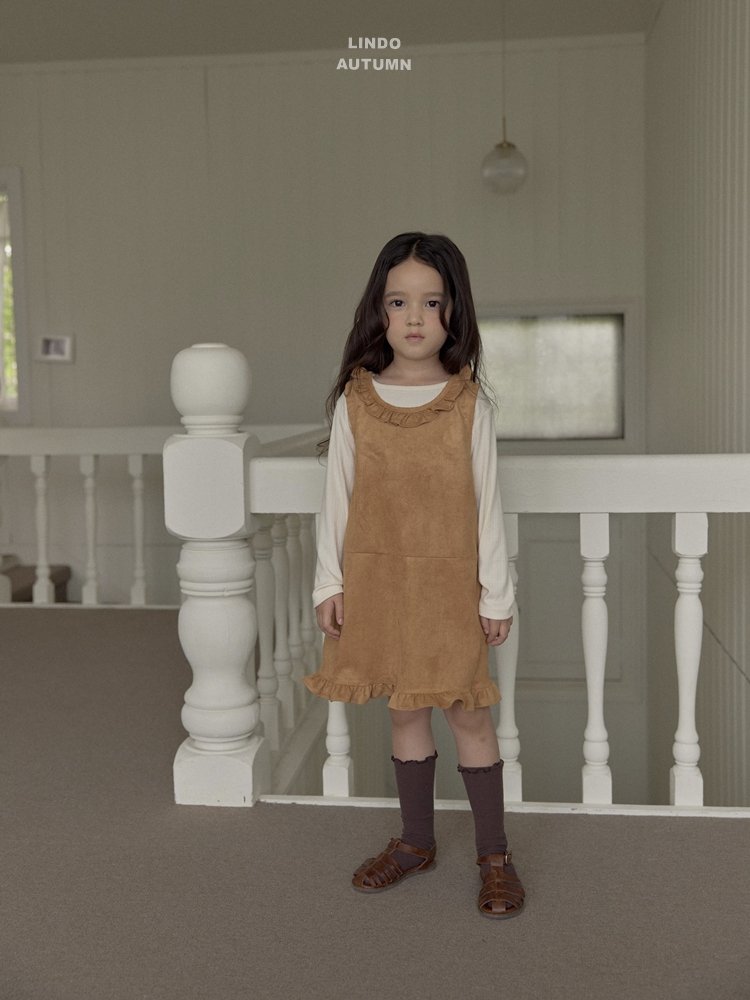 Lindo - Korean Children Fashion - #designkidswear - Suede Dress - 3