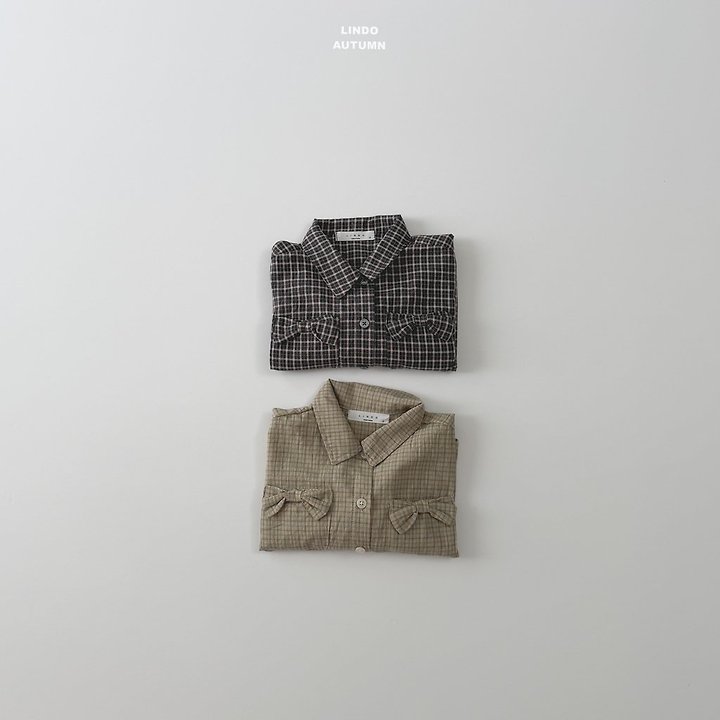 Lindo - Korean Children Fashion - #designkidswear - Ribbon Check Placket Shirt - 5