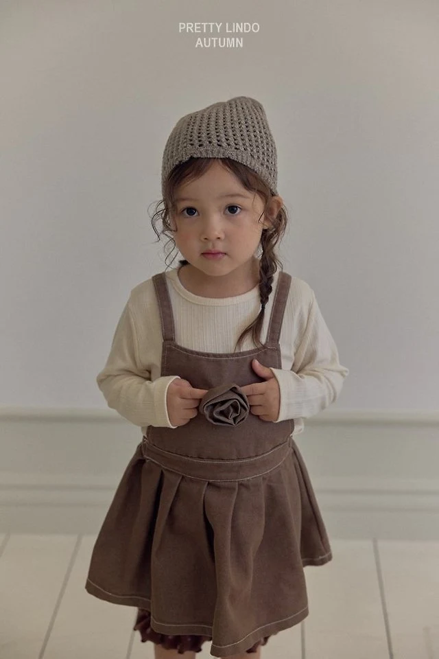 Lindo - Korean Children Fashion - #designkidswear - Twill Dungaree Dress - 11