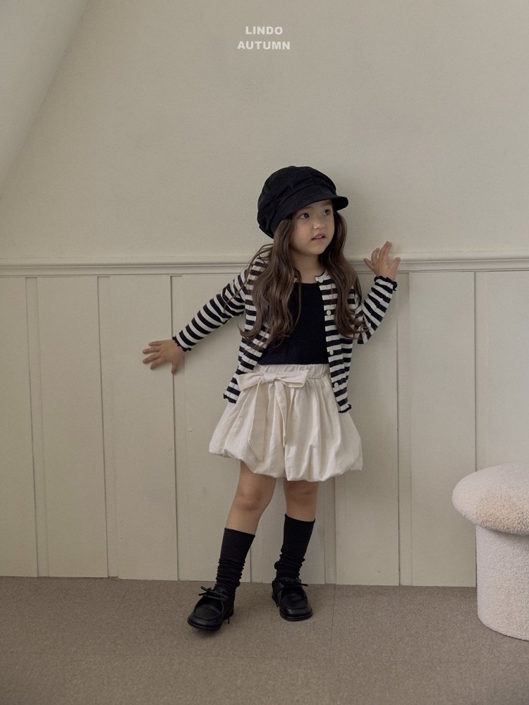 Lindo - Korean Children Fashion - #discoveringself - Pompom Sleeveless Cardigan Set - 12