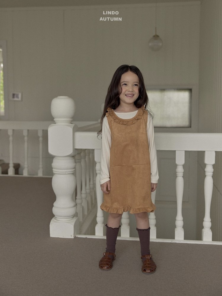 Lindo - Korean Children Fashion - #designkidswear - Suede Dress - 4