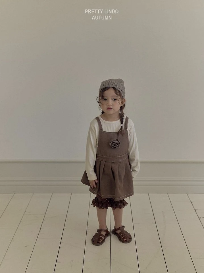Lindo - Korean Children Fashion - #discoveringself - Twill Dungaree Dress - 12