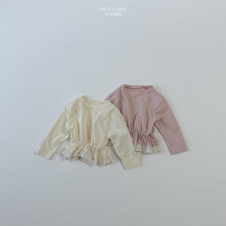 Lindo - Korean Children Fashion - #discoveringself - Single Lace Ruffle Tee