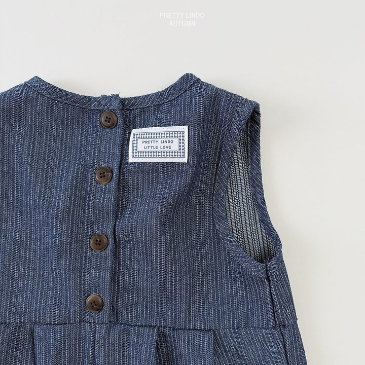 Lindo - Korean Children Fashion - #fashionkids - Blue Overalls - 4