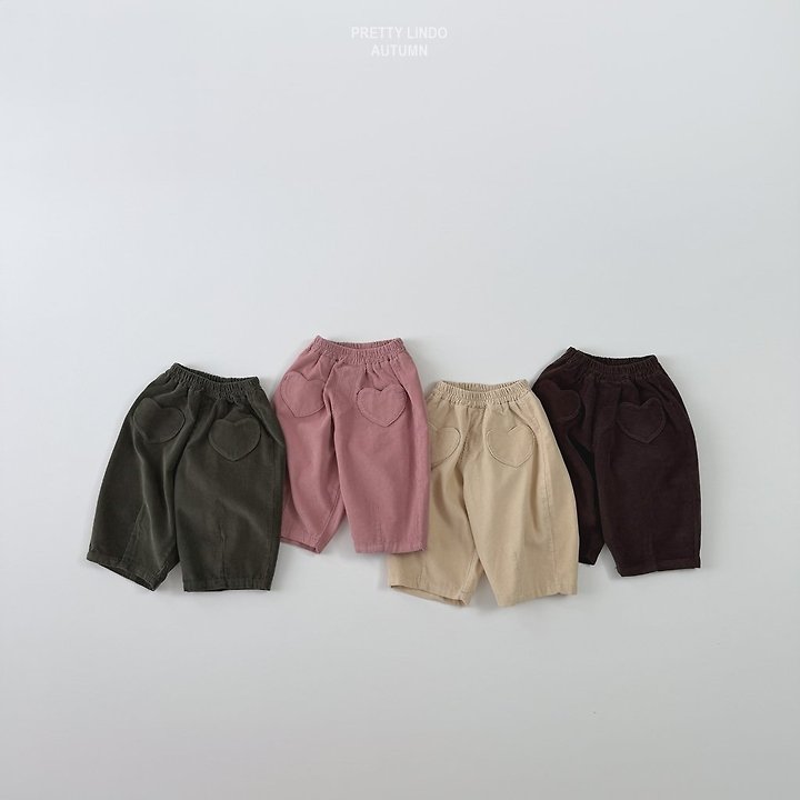 Lindo - Korean Children Fashion - #kidsshorts - Romantic Heart Pants