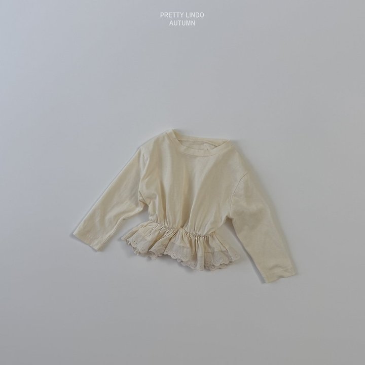 Lindo - Korean Children Fashion - #kidsshorts - Single Lace Ruffle Tee - 3