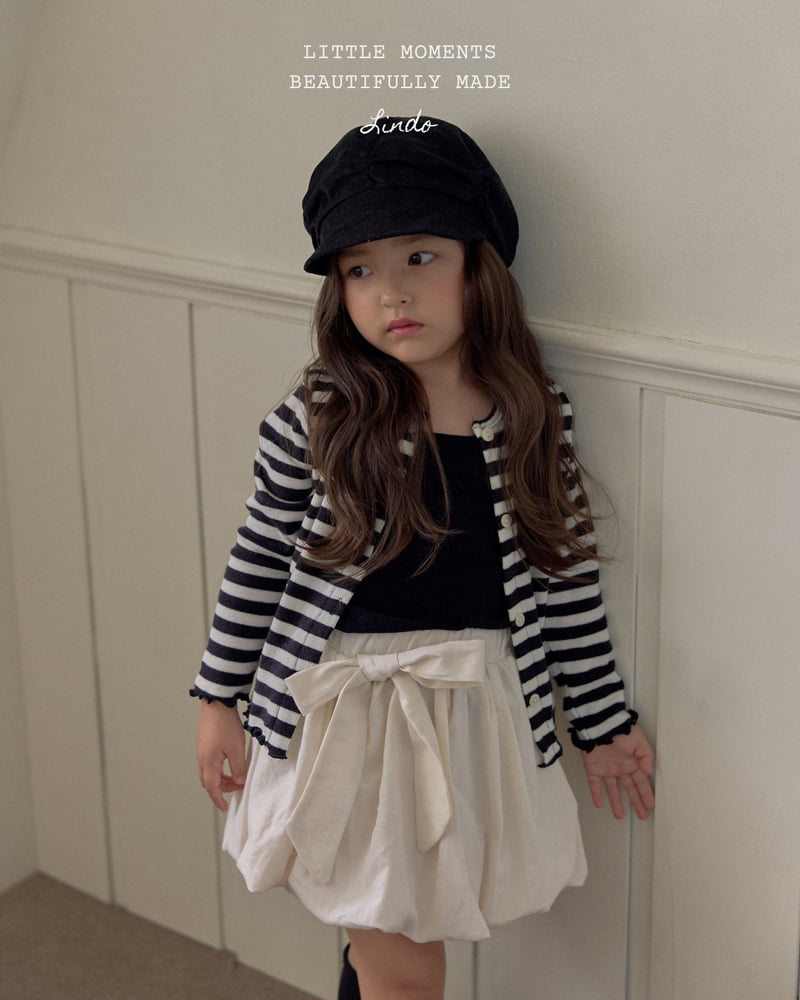 Lindo - Korean Children Fashion - #kidsstore - Pompom Sleeveless Cardigan Set