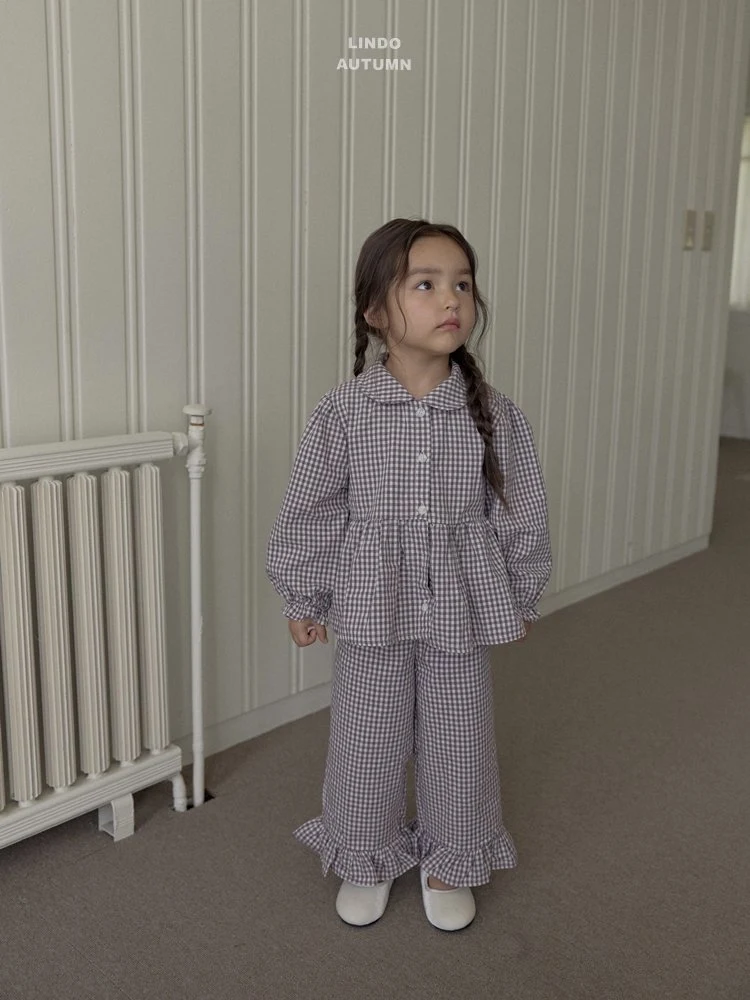 Lindo - Korean Children Fashion - #kidsstore - Sweet Check Blouse - 11