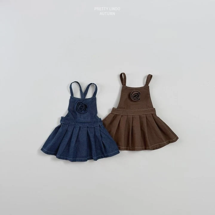 Lindo - Korean Children Fashion - #kidsstore - Twill Dungaree Dress