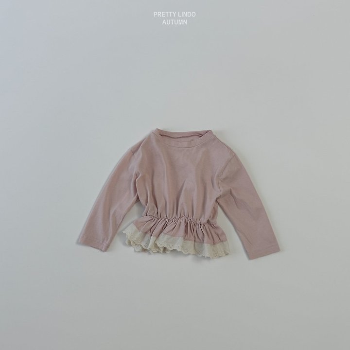 Lindo - Korean Children Fashion - #kidsshorts - Single Lace Ruffle Tee - 4