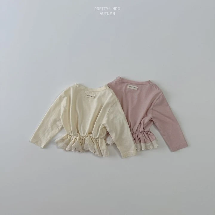 Lindo - Korean Children Fashion - #kidzfashiontrend - Single Lace Ruffle Tee - 5
