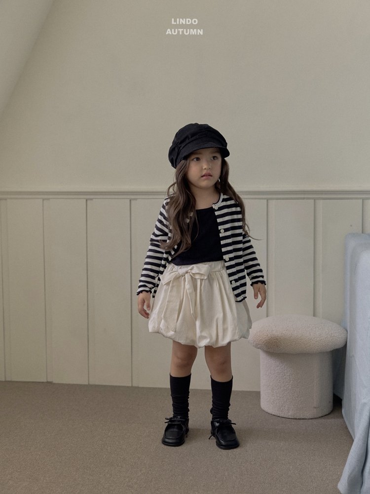 Lindo - Korean Children Fashion - #Kfashion4kids - Pompom Sleeveless Cardigan Set - 4