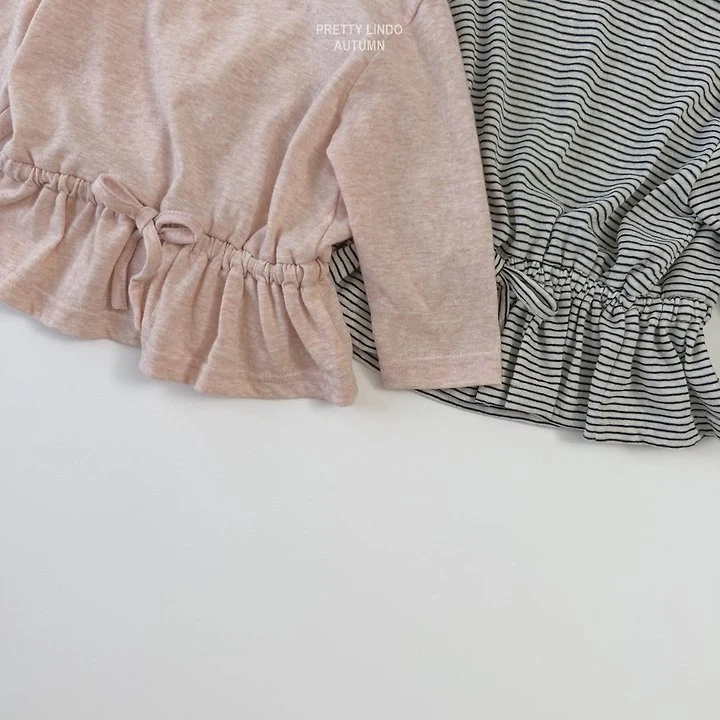 Lindo - Korean Children Fashion - #littlefashionista - Striped Ruched Tee - 6