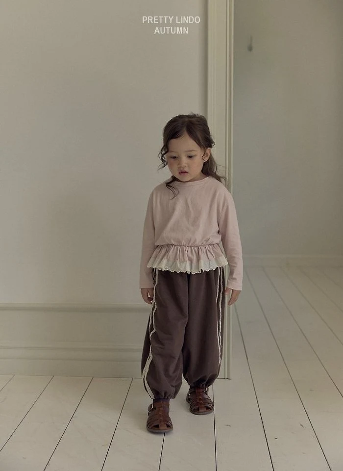 Lindo - Korean Children Fashion - #littlefashionista - Single Lace Ruffle Tee - 7