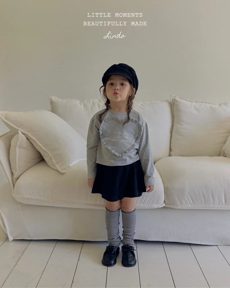 Lindo - Korean Children Fashion - #magicofchildhood - Heart Frill Tee