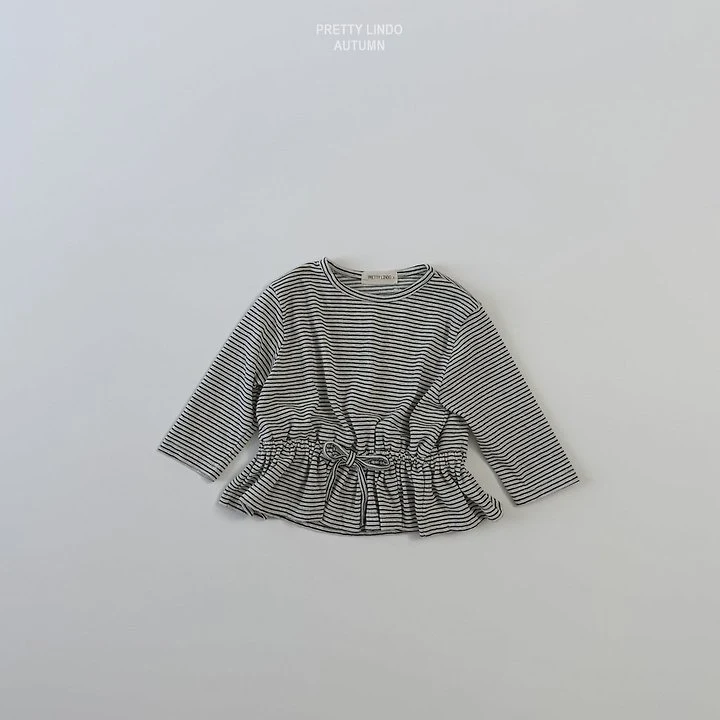Lindo - Korean Children Fashion - #minifashionista - Striped Ruched Tee - 8