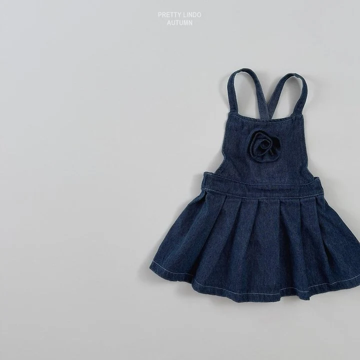 Lindo - Korean Children Fashion - #minifashionista - Twill Dungaree Dress - 6