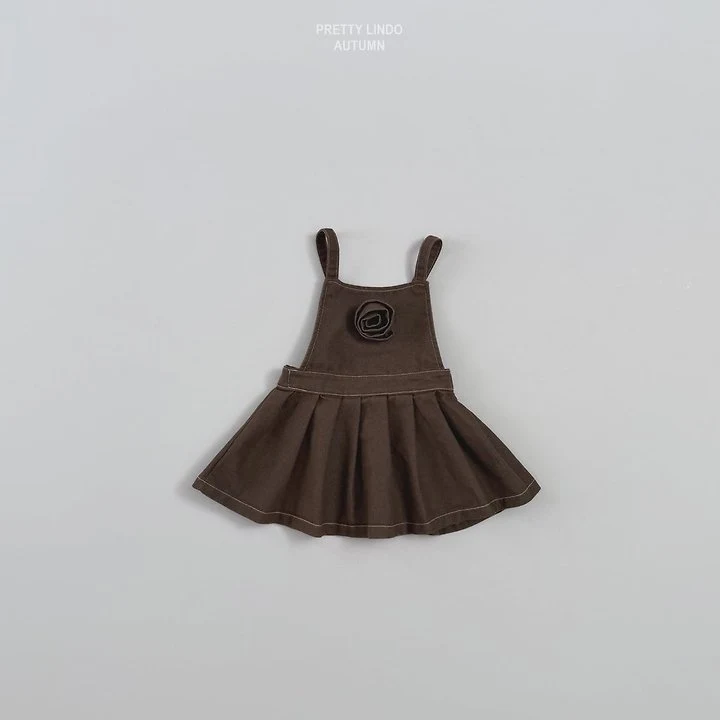 Lindo - Korean Children Fashion - #prettylittlegirls - Twill Dungaree Dress - 7