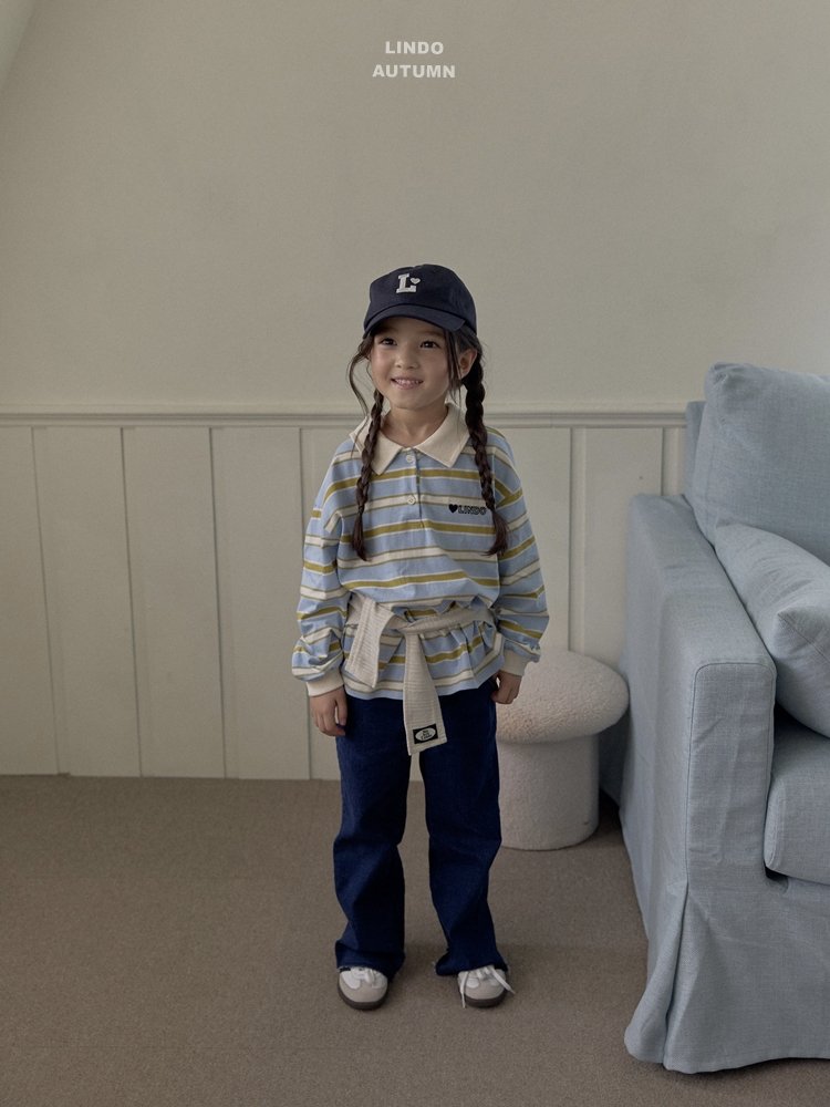 Lindo - Korean Children Fashion - #toddlerclothing - Embroidery Collar Tee - 10