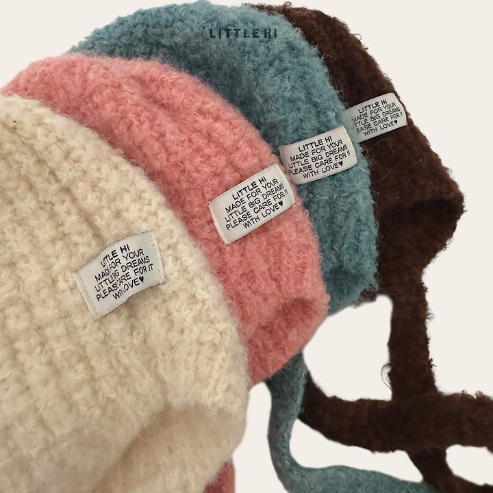 Little Hi - Korean Children Fashion - #kidzfashiontrend - Cozy Knit Bonnet - 4