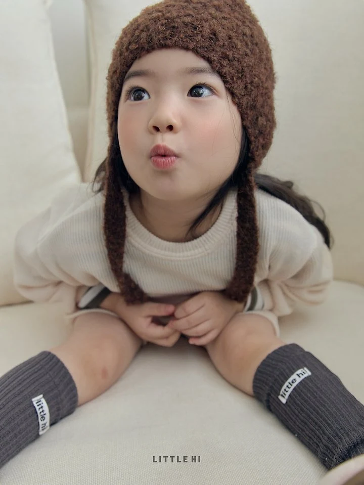 Little Hi - Korean Children Fashion - #childofig - Cozy Knit Bonnet - 9