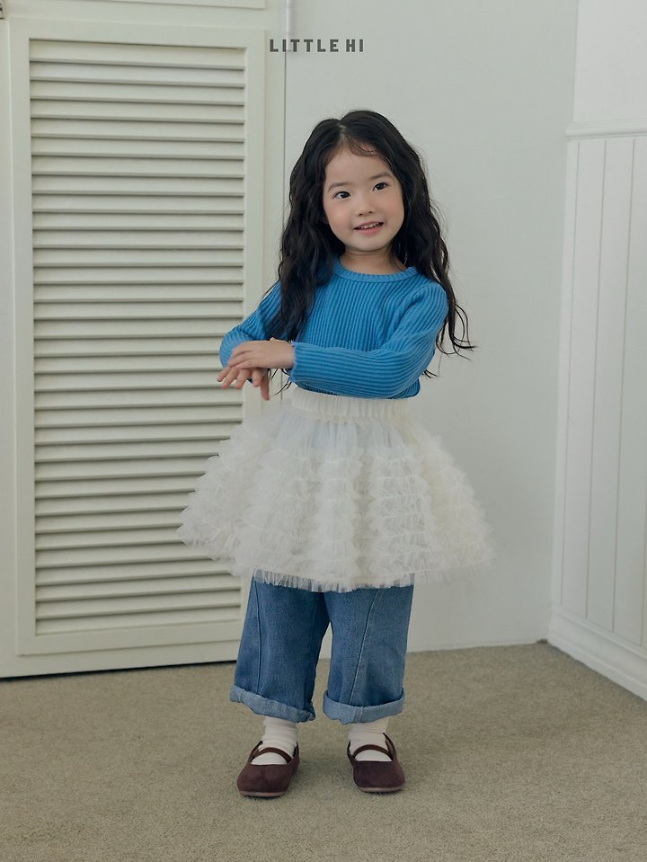 Little Hi - Korean Children Fashion - #childofig - Wafe Big Rib Tee - 9