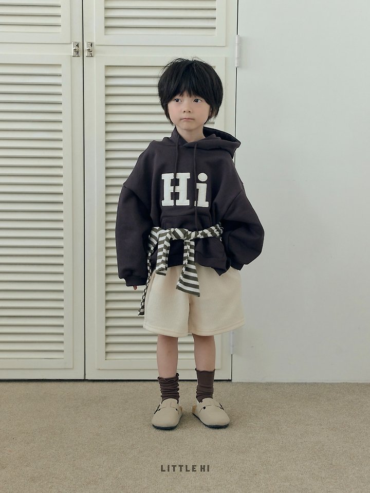 Little Hi - Korean Children Fashion - #childrensboutique - Hi Embroidery Hoodie