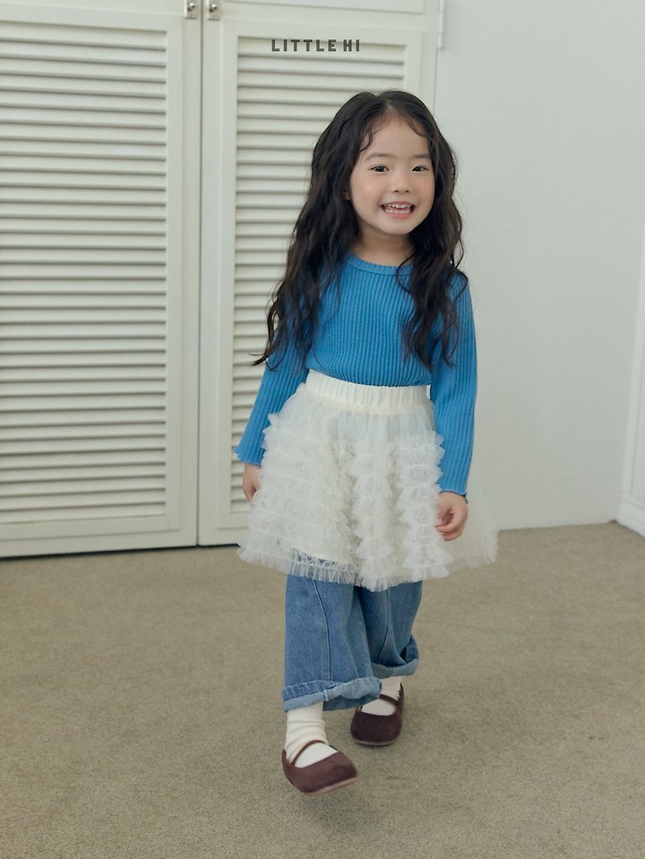 Little Hi - Korean Children Fashion - #childrensboutique - Wafe Big Rib Tee - 10