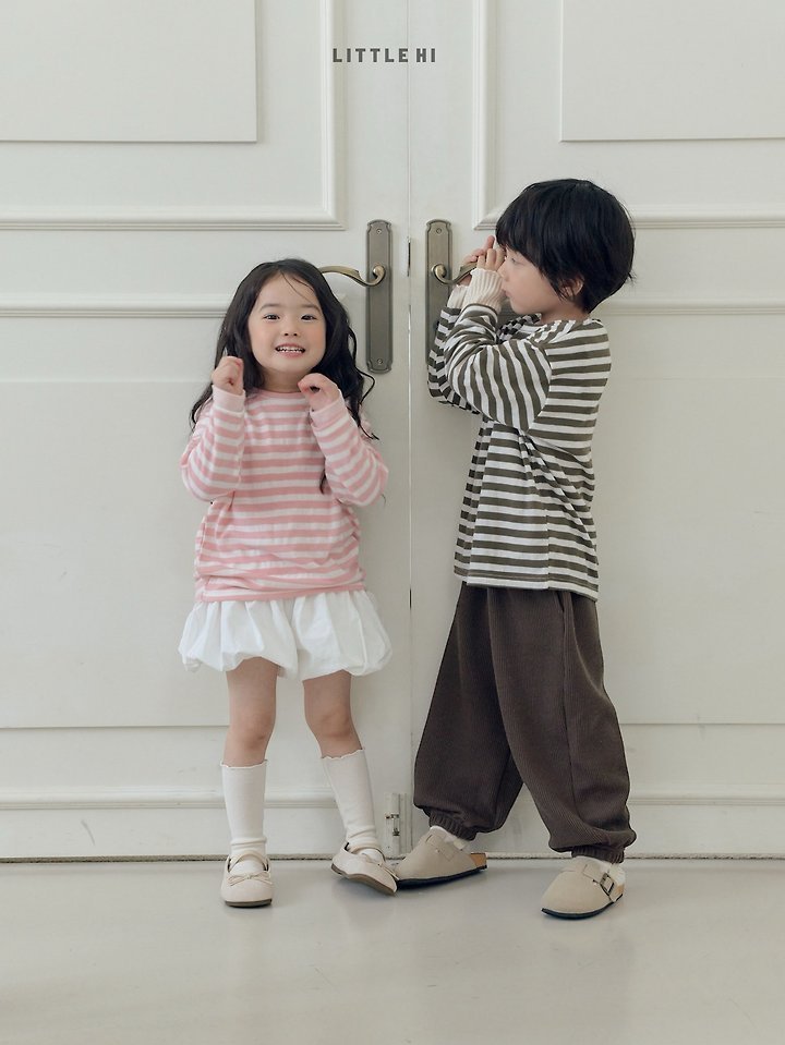 Little Hi - Korean Children Fashion - #childrensboutique - Autumn Stripe Tee - 7