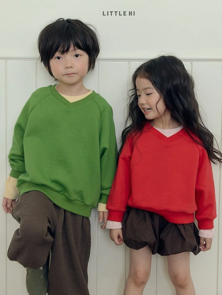 Little Hi - Korean Children Fashion - #designkidswear - Kids V-neck Sweatshirts