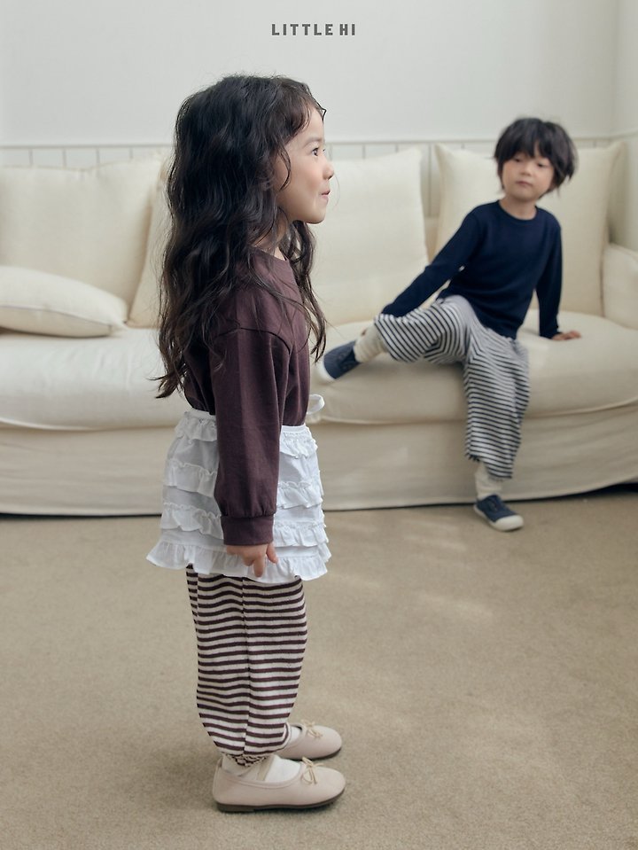 Little Hi - Korean Children Fashion - #discoveringself - Eyelet Stripe Jogger Pants - 8