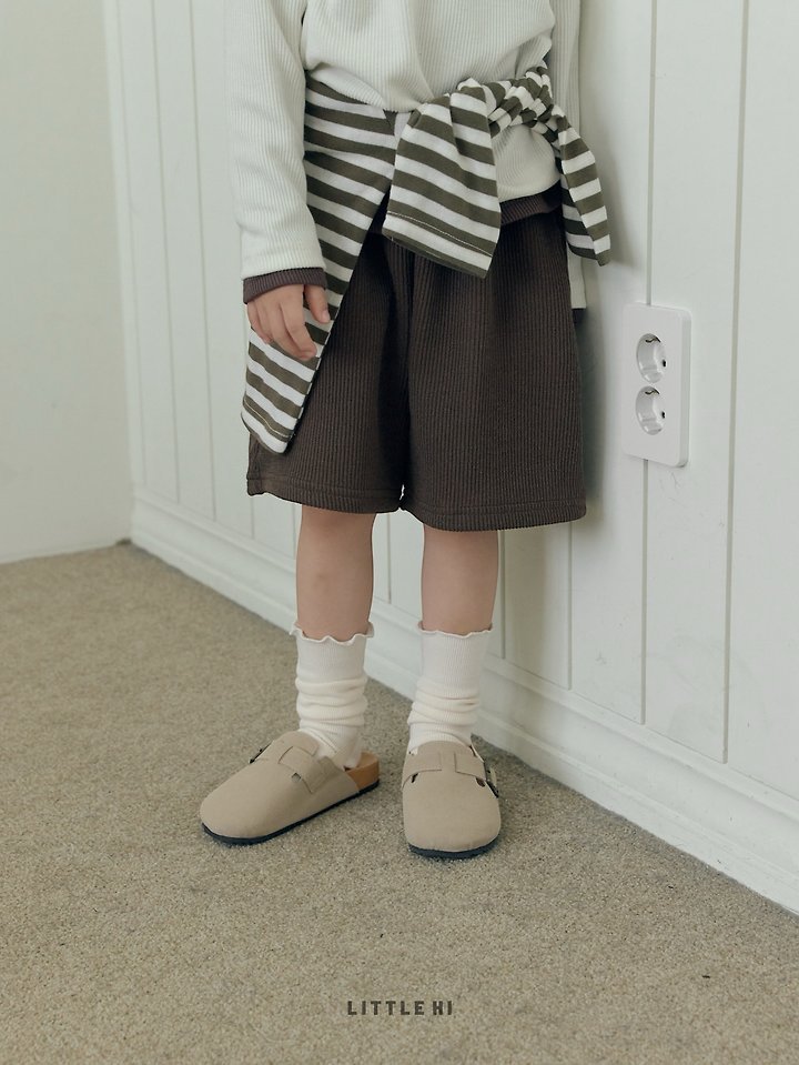 Little Hi - Korean Children Fashion - #discoveringself - Texture Half Pants