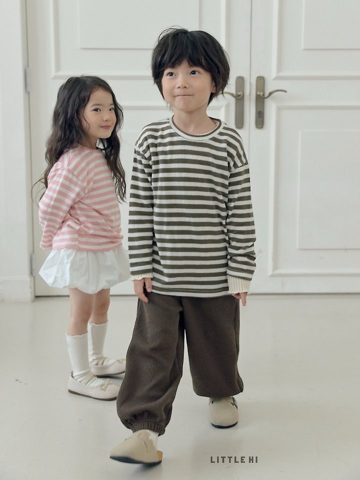 Little Hi - Korean Children Fashion - #discoveringself - Autumn Stripe Tee - 9