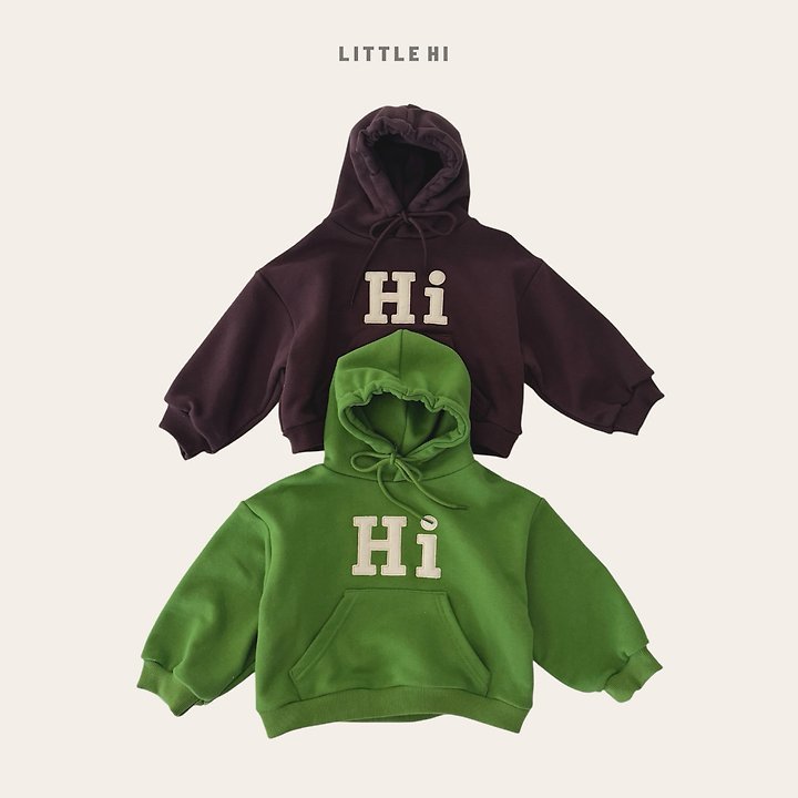 Little Hi - Korean Children Fashion - #discoveringself - Hi Embroidery Hoodie - 4