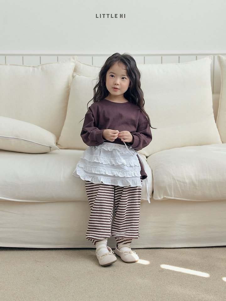 Little Hi - Korean Children Fashion - #kidsshorts - Eyelet Stripe Jogger Pants - 10