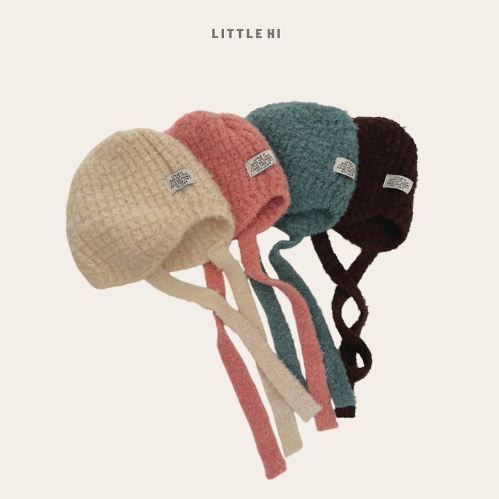 Little Hi - Korean Children Fashion - #kidsshorts - Cozy Knit Bonnet
