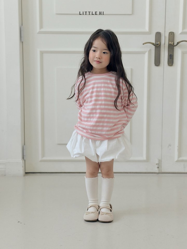 Little Hi - Korean Children Fashion - #kidsshorts - Autumn Stripe Tee - 11