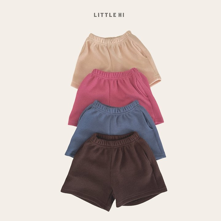 Little Hi - Korean Children Fashion - #kidsshorts - Texture Half Pants - 4