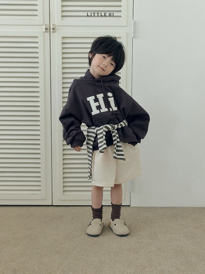Little Hi - Korean Children Fashion - #kidzfashiontrend - Hi Embroidery Hoodie - 7