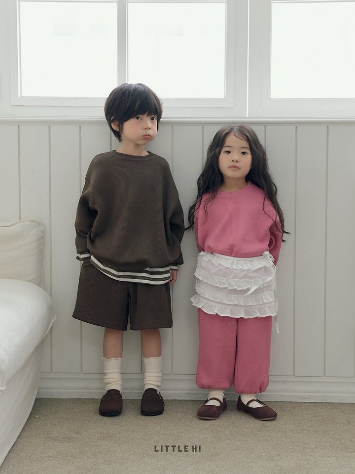 Little Hi - Korean Children Fashion - #kidzfashiontrend - Texture Half Pants - 5
