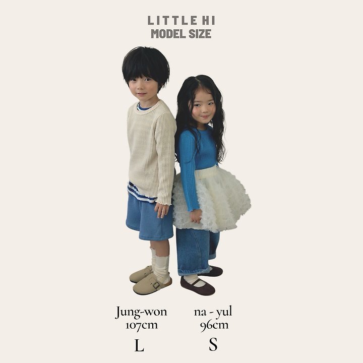 Little Hi - Korean Children Fashion - #kidzfashiontrend - Wafe Big Rib Tee - 2