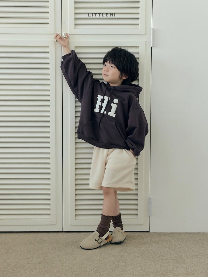 Little Hi - Korean Children Fashion - #littlefashionista - Hi Embroidery Hoodie - 9